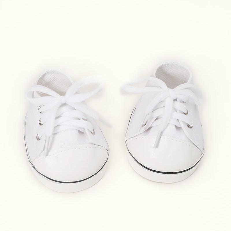 White Canvas Shoes | Teddy Bear Clothes