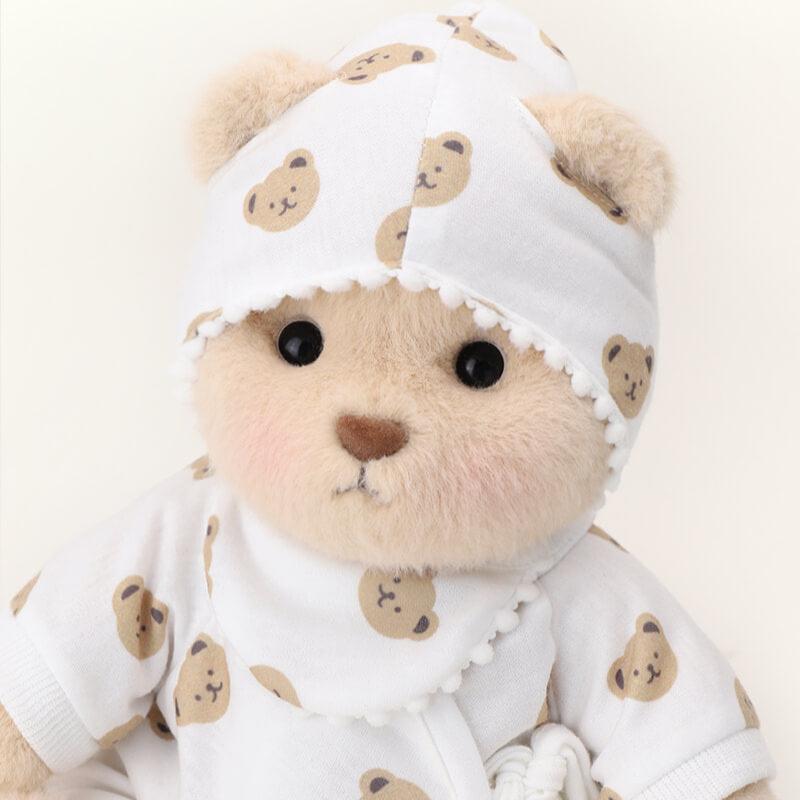 Teddy-Schlafanzug-Bär | Handgefertigtes, bewegliches Teddybär-Geschenk